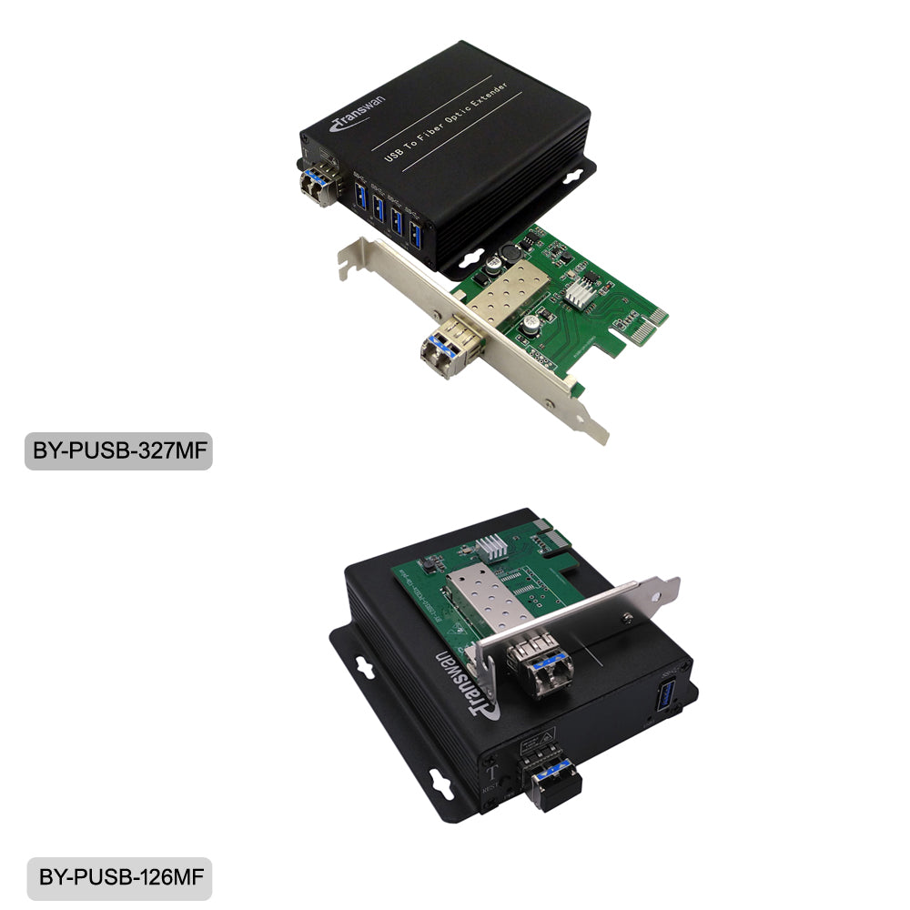 PCI-E Card to USB 3.0 Hub over Multi-mode Optic Fiber Extender, Compatible  with USB 2.0/1.1