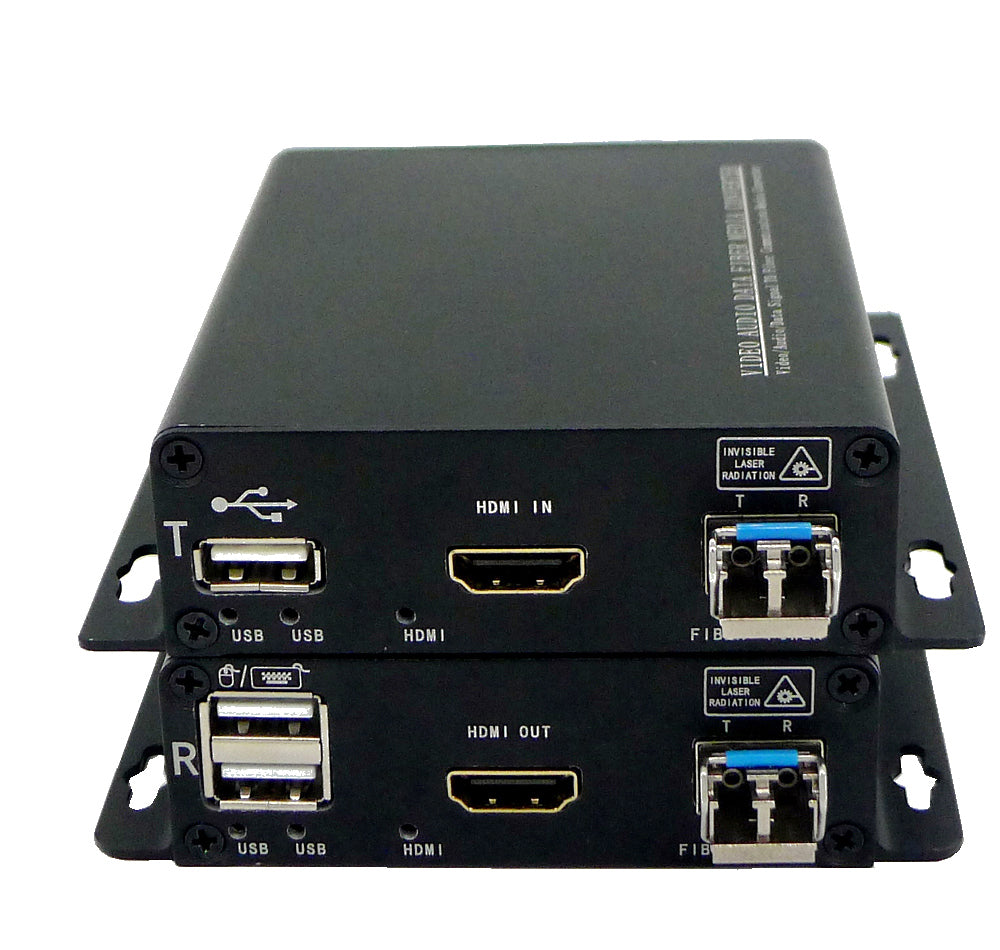 4K HDMI over Fiber Extender, 4K KVM Extender over Fiber with USB ports –  Transwan