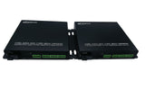 4 Ch/2 Ch (2 Way) Balanced Audio Over Fiber Optic Extender to 10 Km SMF or 500 Meters MMF w/ Standard Terminal Leads