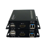 10 キロメートルを超える 4K(UHD) HDMI ファイバー エクステンダー SMF キーボードおよびマウス付き、非圧縮信号 (4K @30Hz) をサポート、HDCP 準拠