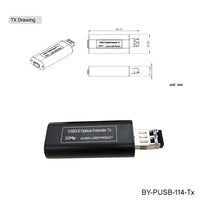 PCI-E-Karte auf 1 Port USB 3.0 Glasfaser-Extender mit Mini-Größe bis max. 250 Meter, mit 10 Gbit/s SFP, Super Speed ​​bis zu 5 Gbit/s