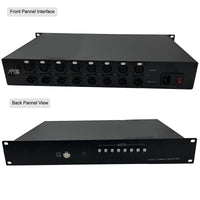 1~8 Channels Mic & Line Level Audio Over Fiber Extender with Independent Mic/Line Level Switch Button