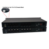 8 Ch Switchable 48V Phantom Power XLR Line-Level Audio to Fiber Converter, Condenser Microphones supported