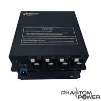 4 Ch Line-Level XLR Balanced Audio to Fiber Converter Over 20 Km SMF, With 4 x Switchable 48V Phantom Power Supplies, Support Condenser Microphones