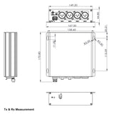 4-Kanal-Line-Level-XLR-Konverter für symmetrisches Audio zu Glasfaser über 20 km SMF oder 500 Meter MMF, mit 16-Bit- oder 24-Bit-Audioqualität