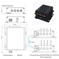 Multi-Channels RCA Audio Over Optic Fiber Extender to 20 Km over SM Fiber / 2 Km MMF, RCA Audio to Fiber Optic Converter